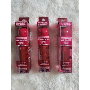 Hard Candy Glosstopia Lip Slide Creamy Lip Oil Ruby Rush 5173 Lot of 3